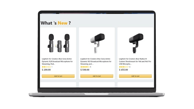 logiTech for creators E-commerce app